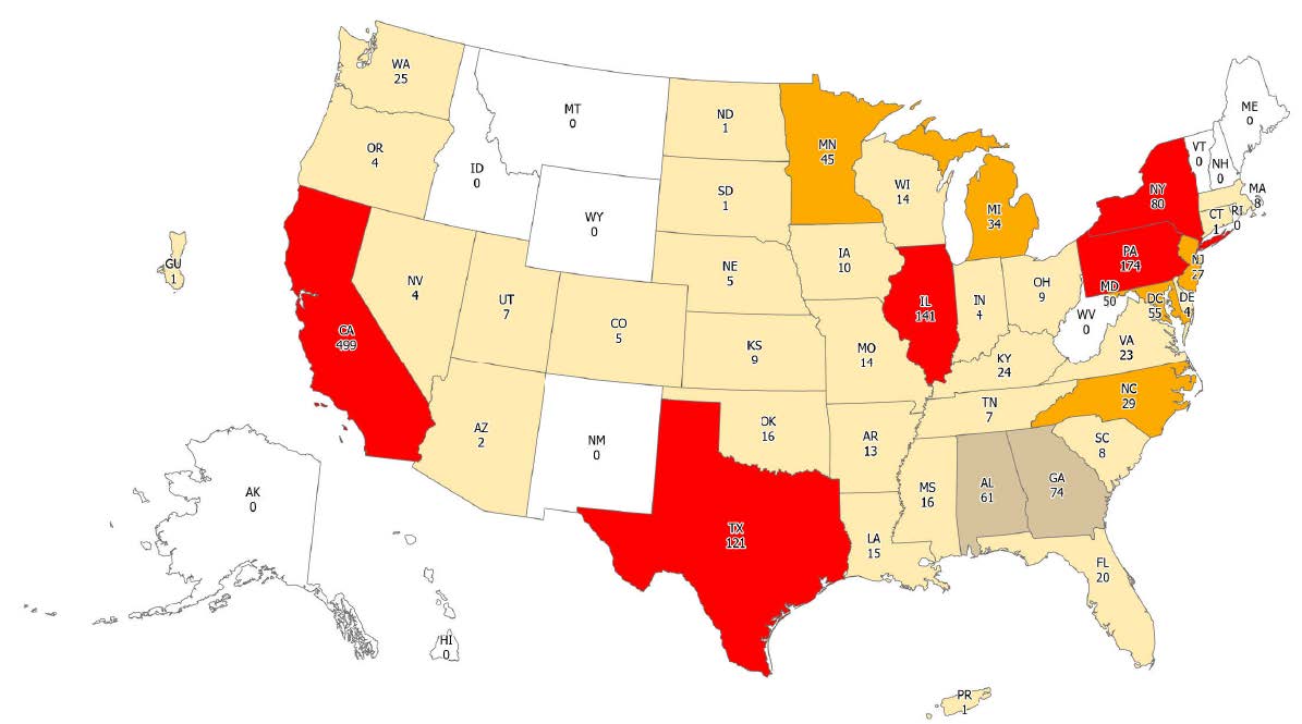 Drug Burglary Reports for 2014